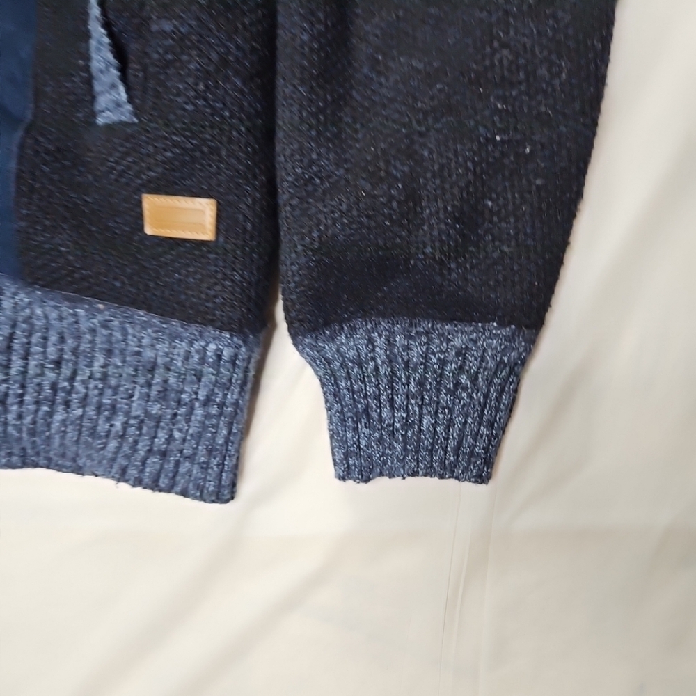 🛍 Vintage Knitwear Usicon Men Navy Blue Cardigan Sweater Dress Sweater L - Picture 5 of 14